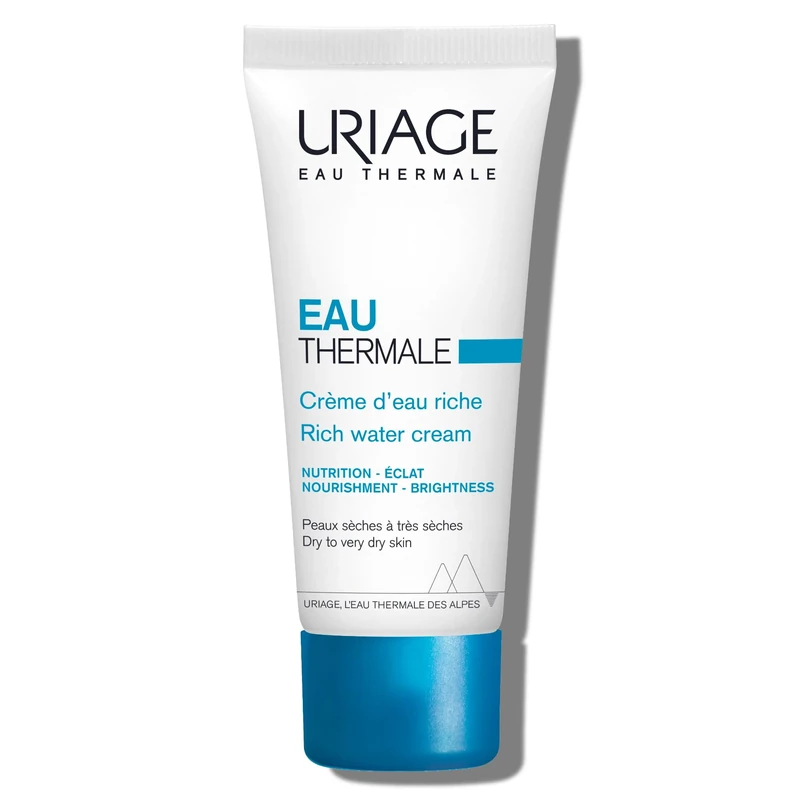 Uriage Daily Rich Moisturizing Face Cream with Hyaluronic Acid, 40ml - Provides 24H Intense Hydration to Dry Skin - Fresh & Delicate Fragrance - Enriched with Thermal Water - Non-Comedogenic