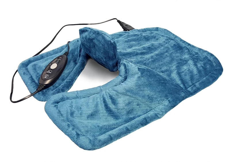 Hydas Shoulder and Neck Heating Pad/Washable/Magnet Closure - Petrol Blue