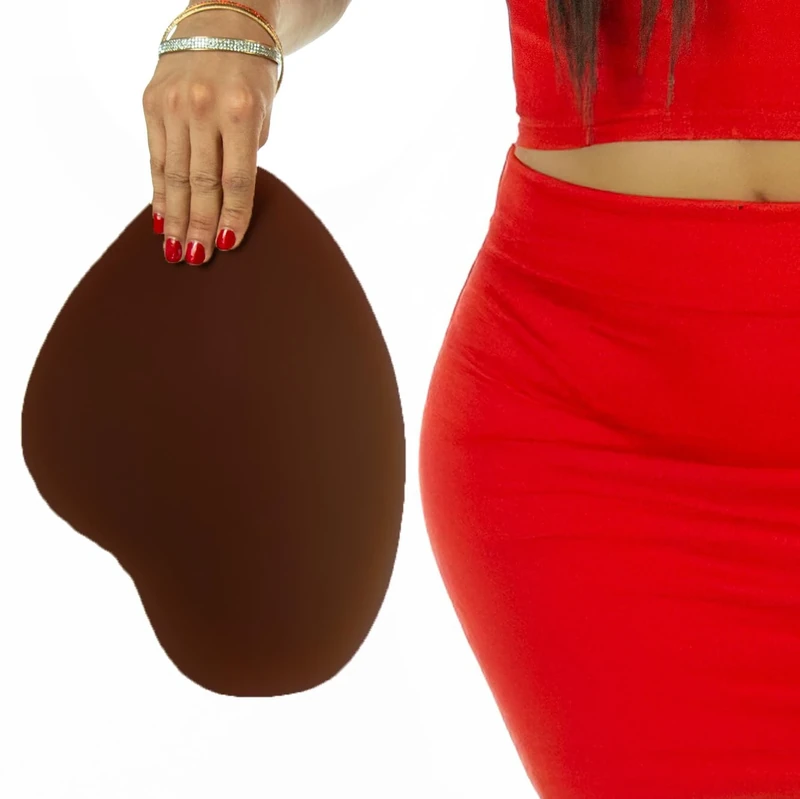 DressTech Drag Queen Hip Pads | Silicone Drag Queen Hip Padding & Shapewear for Crossdressers | Provides Instant Feminine Curves & Enhances Transgender Clothing Fit | Short Size D | Bronze