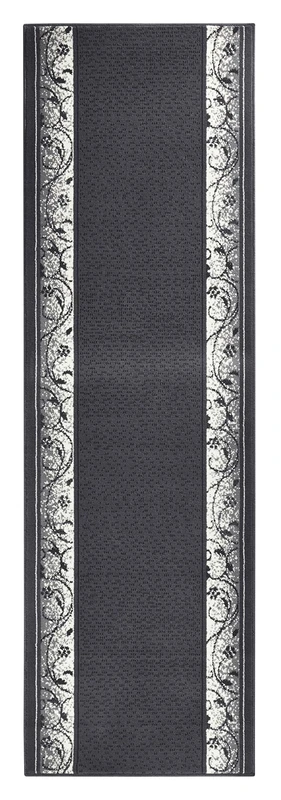 Hanse Home Plant Rug Runner, 80 x 200 cm, Soft Short Pile Rug, Retro Vintage Design Runner for Hallway, Bedroom, Children's Room, Bathroom, Living Room, Kitchen, Decorative Runner, Grey