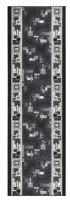 HANSE Home Cube Rug Runner 80 x 200 cm - Carpet Runner Soft Short Pile Rug Retro Vintage Design Runner for Hallway, Bedroom, Children's Room, Bathroom, Living Room, Kitchen Decorative Runner - Grey