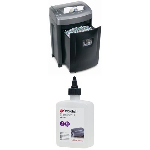 Swordfish 1500XCD 15 Sheet Cross Cut Paper/Document Shredder and Oil
