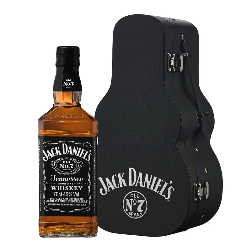 Jack Daniel Tennessee Whiskey Guitar Case Gift Set, 70 cl (Pack of 1)
