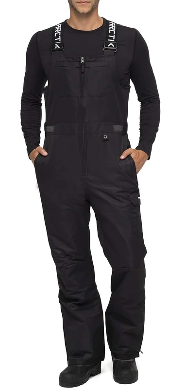 ARCTIX Men's Avalanche Athletic Fit Insulated Bib Overalls, Black, X-Large/32 Inseam