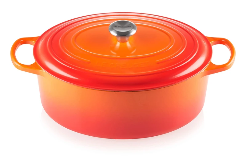 Le Creuset Signature Enamelled Cast Iron Oval Casserole Dish With Lid, 35 cm, 8.9 Litres, Volcanic, 21178350902430