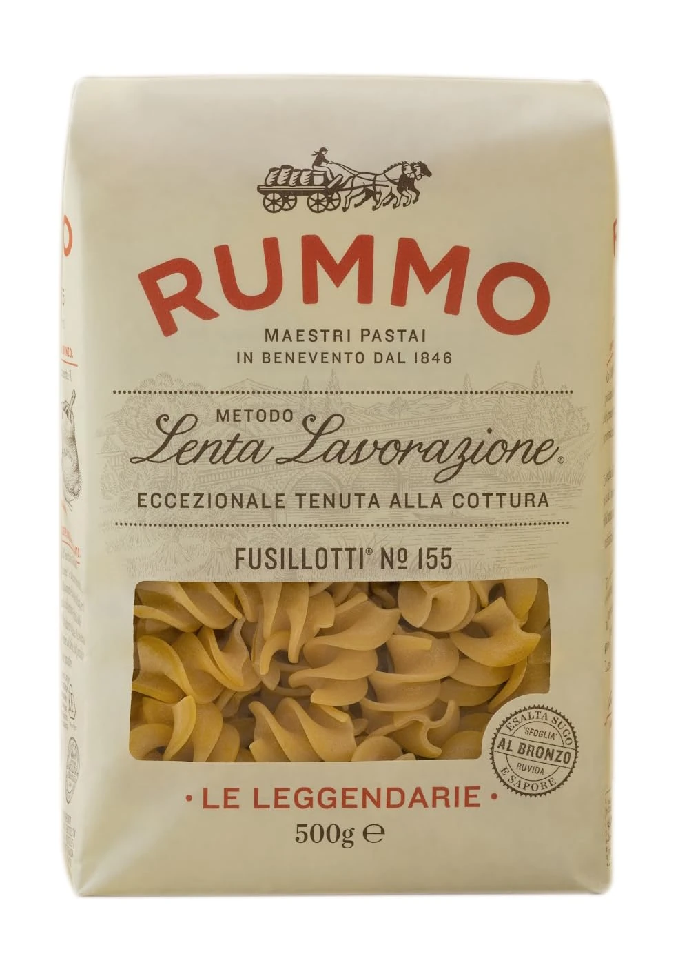 Rummo Fusillotti Pasta No.155 - Elegantly Twisted Artisan Pasta For Perfect Sauce Retention, 500 g (Pack of 1)