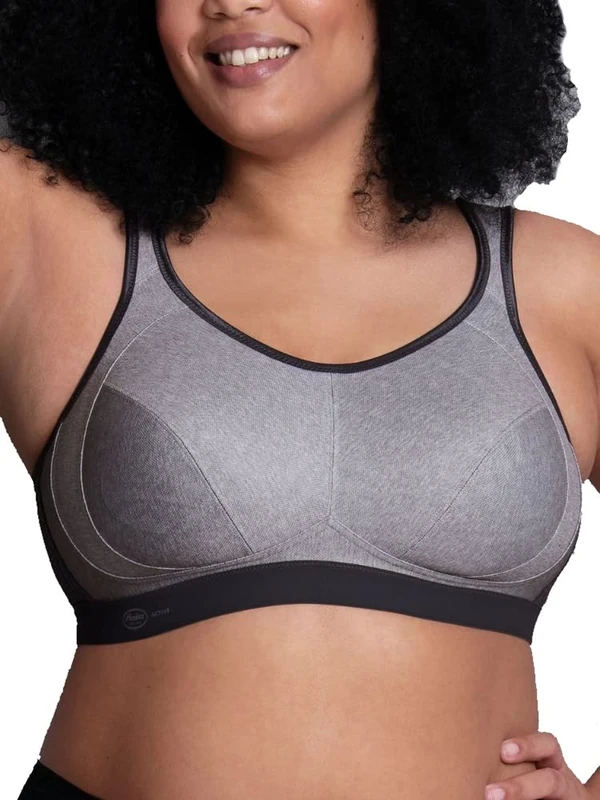 Anita Women's Non-Wired Sports Bra Extreme Control 5527 Heather Grey 32 F - Image 1
