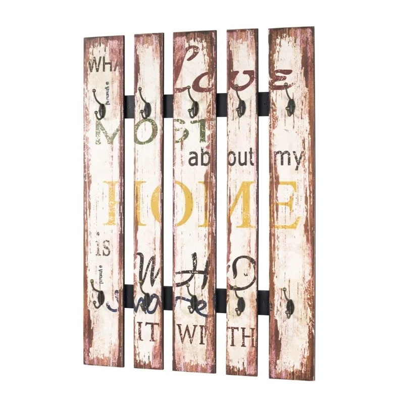 HAKU Möbel Wardrobe Motif, Vintage, Mdf, Metal - Size: W 70 cm X H 100 cm X D 10 cm, Style: Industrial