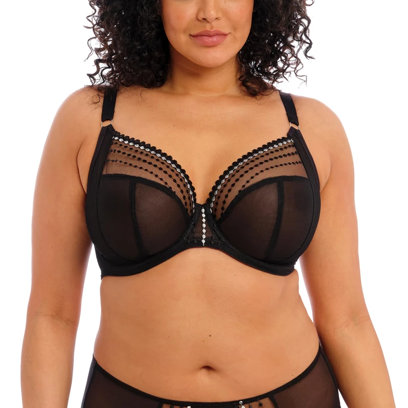 Elomi Women's Plus Size Matilda Underwire Plunge Bra, Black, 40DD - Image 1