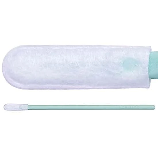 Texwipe TX759B Cleanroom Swab, 0.39"L Knit Polyester Tip, PP Handle; 500/Pk