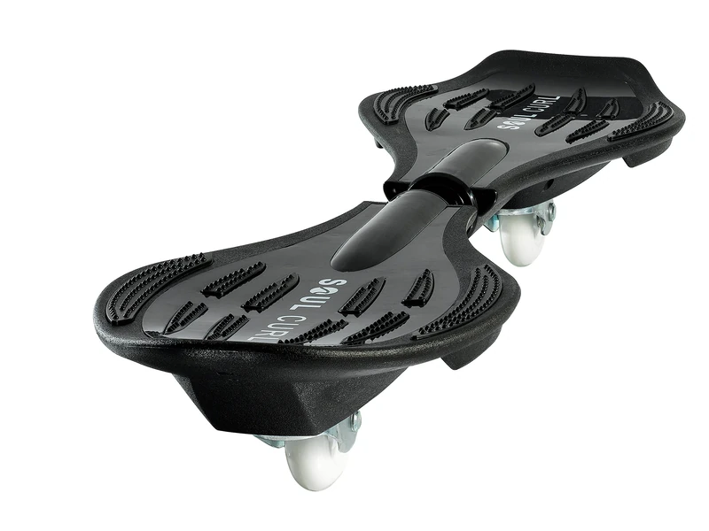 Soul Curl Unisex's Wave ABS Caster Board, Black, 34 Inch