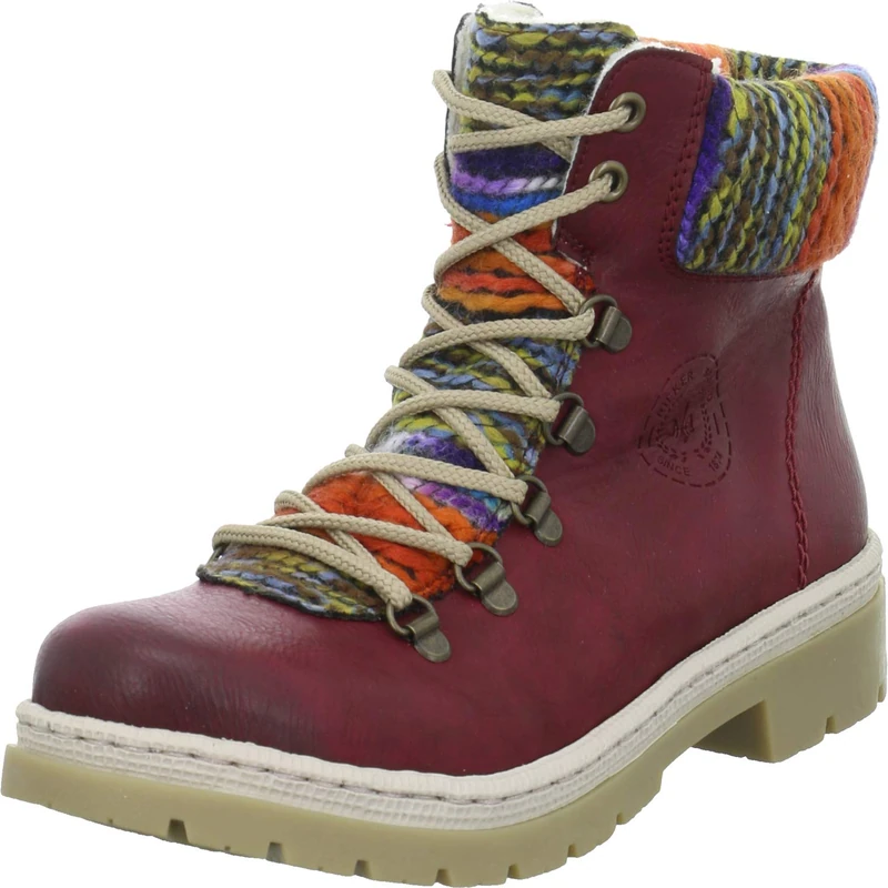 Rieker Y9432, Women’s Ankle boots, Red (Wine/Orange-Multi 35), 3.5 UK (36 EU)