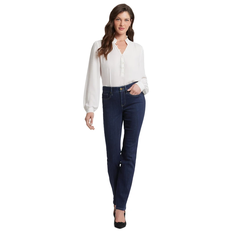 NYDJ Women's Marilyn Straight Jeans, Mabel, 10 33