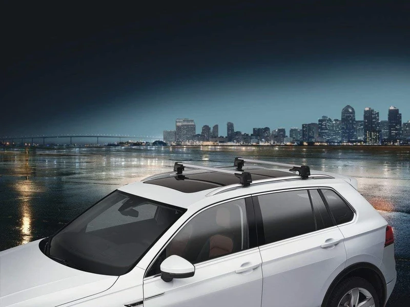 Volkswagen 5QF071151 Roof Rack Bars Set with T-Slot, Silver