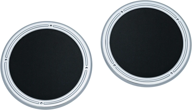 Kuryakyn 7376 Chrome Rear Speaker Accents for 2014-19 Harley-Davidson Motorcycles, Pack of 2