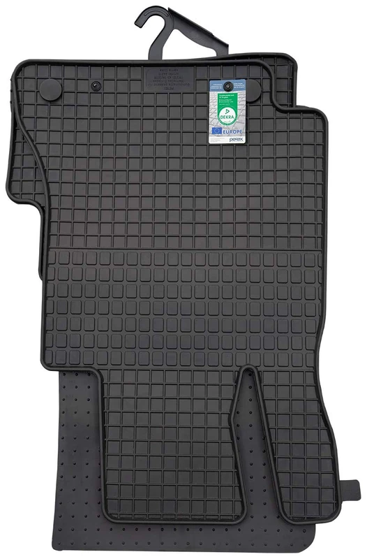 Petex 44310 Floor Mat Set Rubber Mats Front and Rear Black