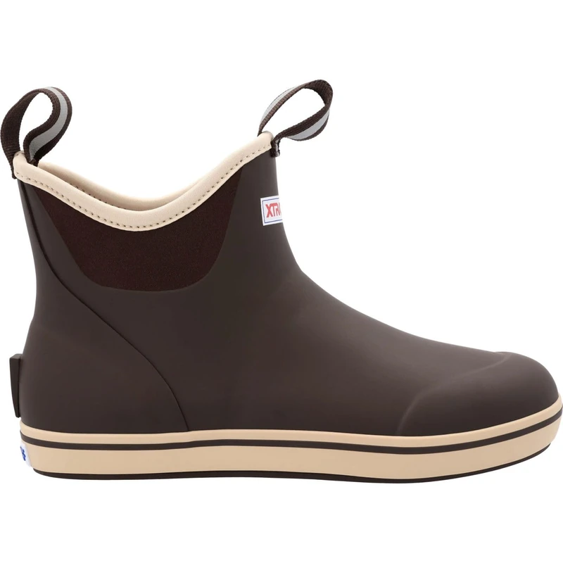XTRATUF Performance Series 6 Men's Full Rubber Ankle Deck Boots, Chocolate & Tan (22734) - Image 1