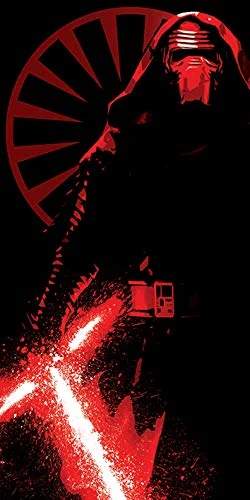 Pyramid International Star Wars Episode VII Kylo Ren Paint Canvas Print, Multi-Colour, 50 x 100 cm