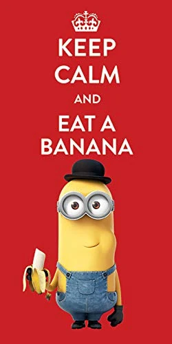 Pyramid International Minions Keep Calm Canvas Print, Multi-Colour, 50 x 100 cm