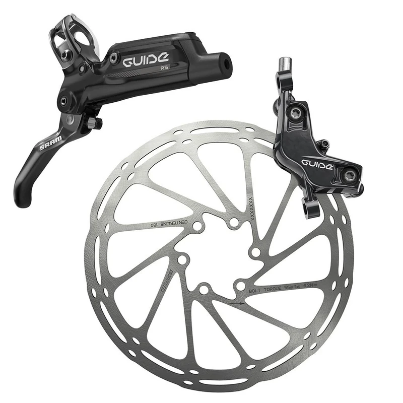 Sram Guide Rs - Rear 1800mm Hose - Gloss Black (Reach Swinglink) (Rotor/Bracket Sold Separately) B1: Black 1800mm