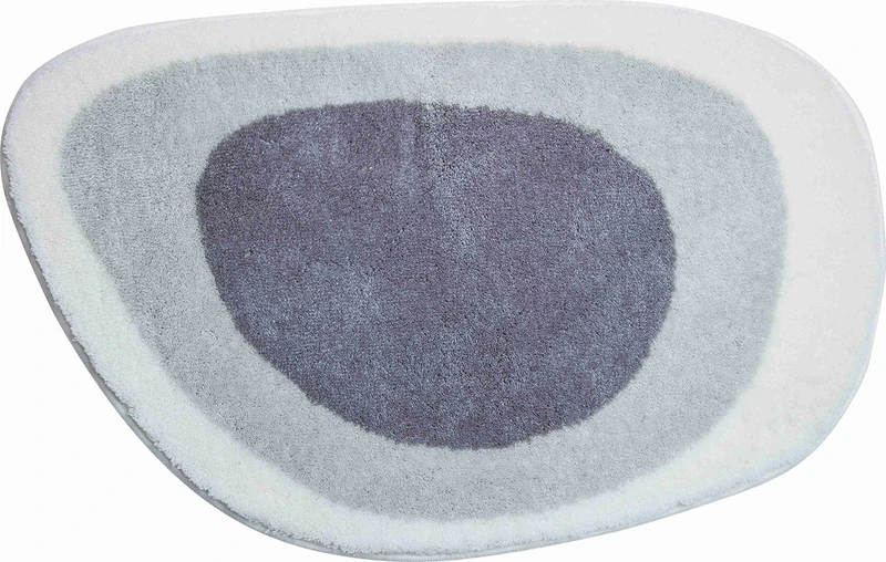 Grund Bath Mat, Ultra Soft and Absorbent, Anti Slip, 5 Years Warranty, LAKE, Bath Mat 70x105 cm, Silver Gray