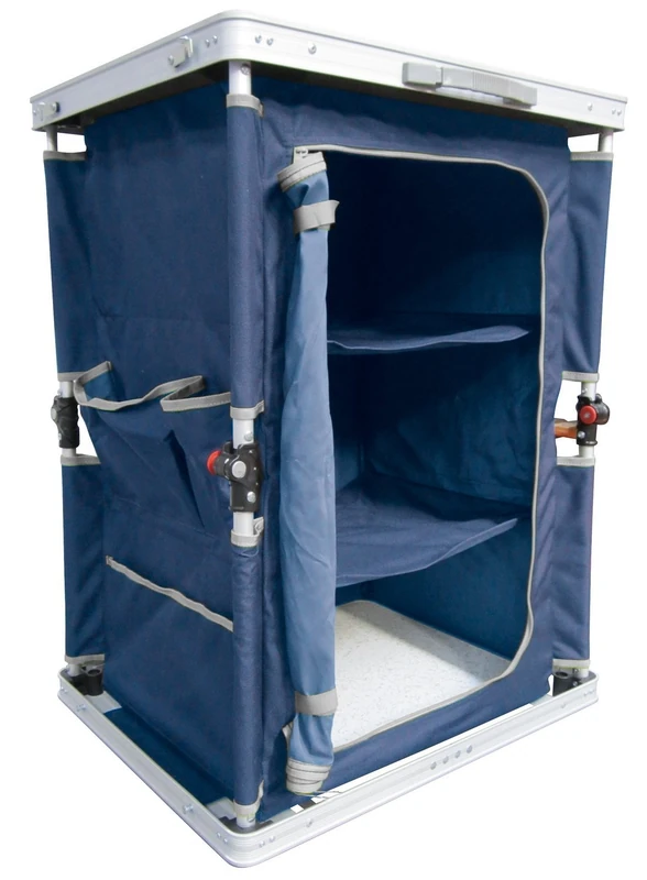 Ferrino 61789 Folding Camping Wardrobe Cabinet, Blue