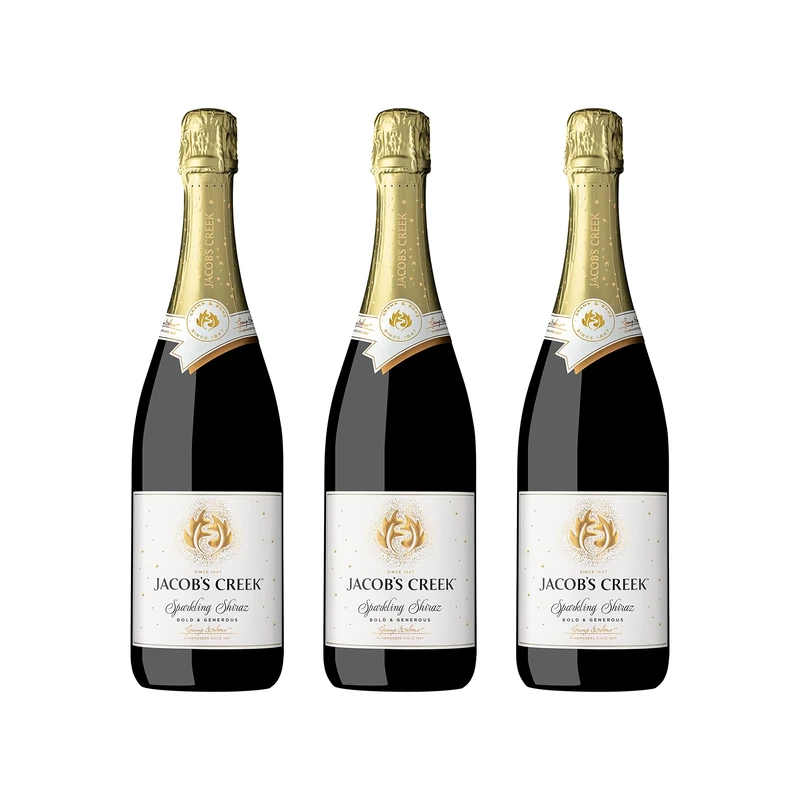 Jacobs Creek Sparkling Shiraz Non Vintage, 75 cl - Pack of 3