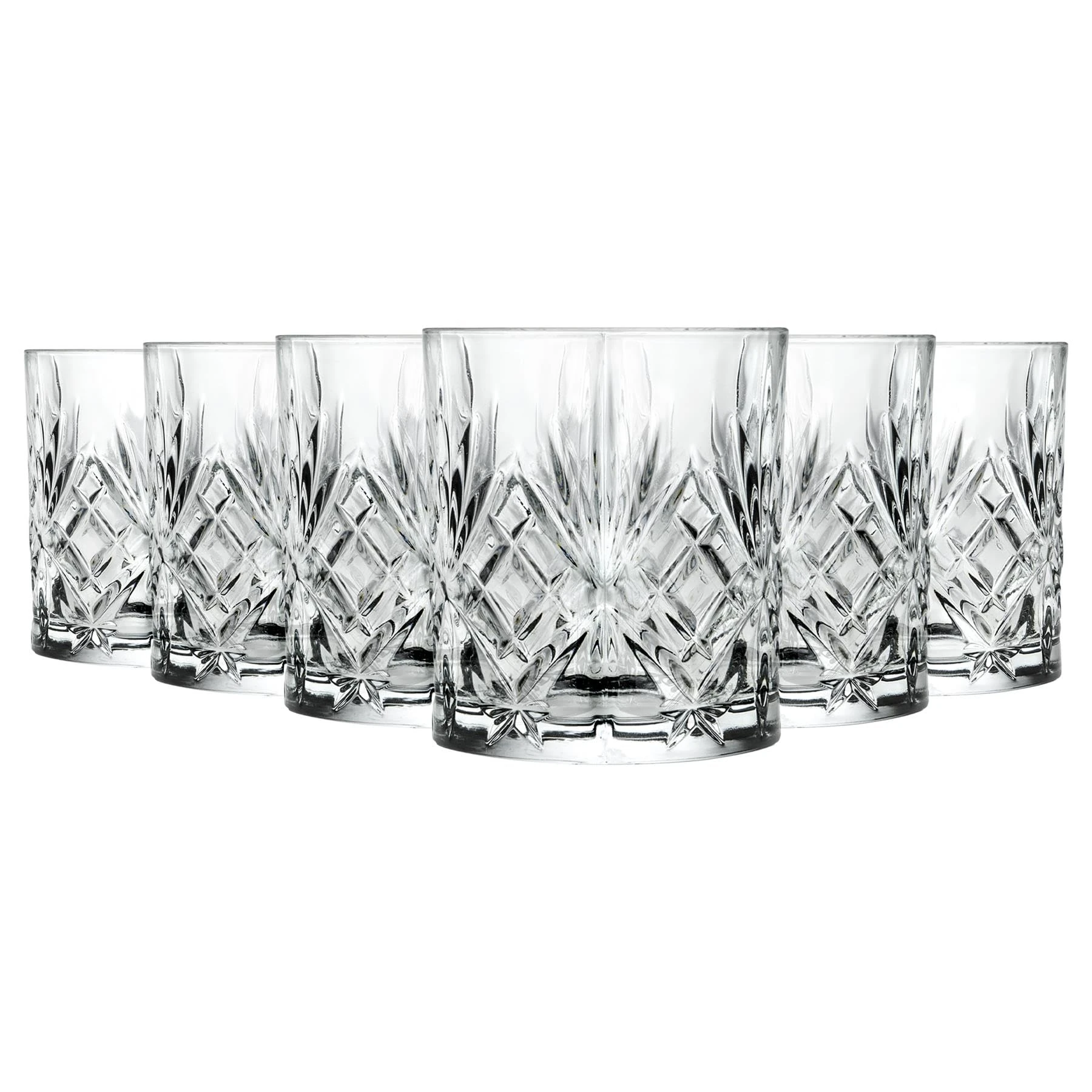 RCR Crystal Melodia Whisky Glasses 230ml Whiskey Tumblers (Set of 6)