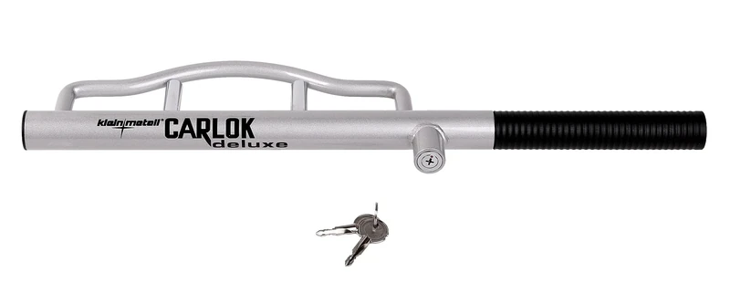 Kleinmetall 60230700 Carlok Deluxe Car Anti-Theft Steering Wheel Lock Barrier, Silver