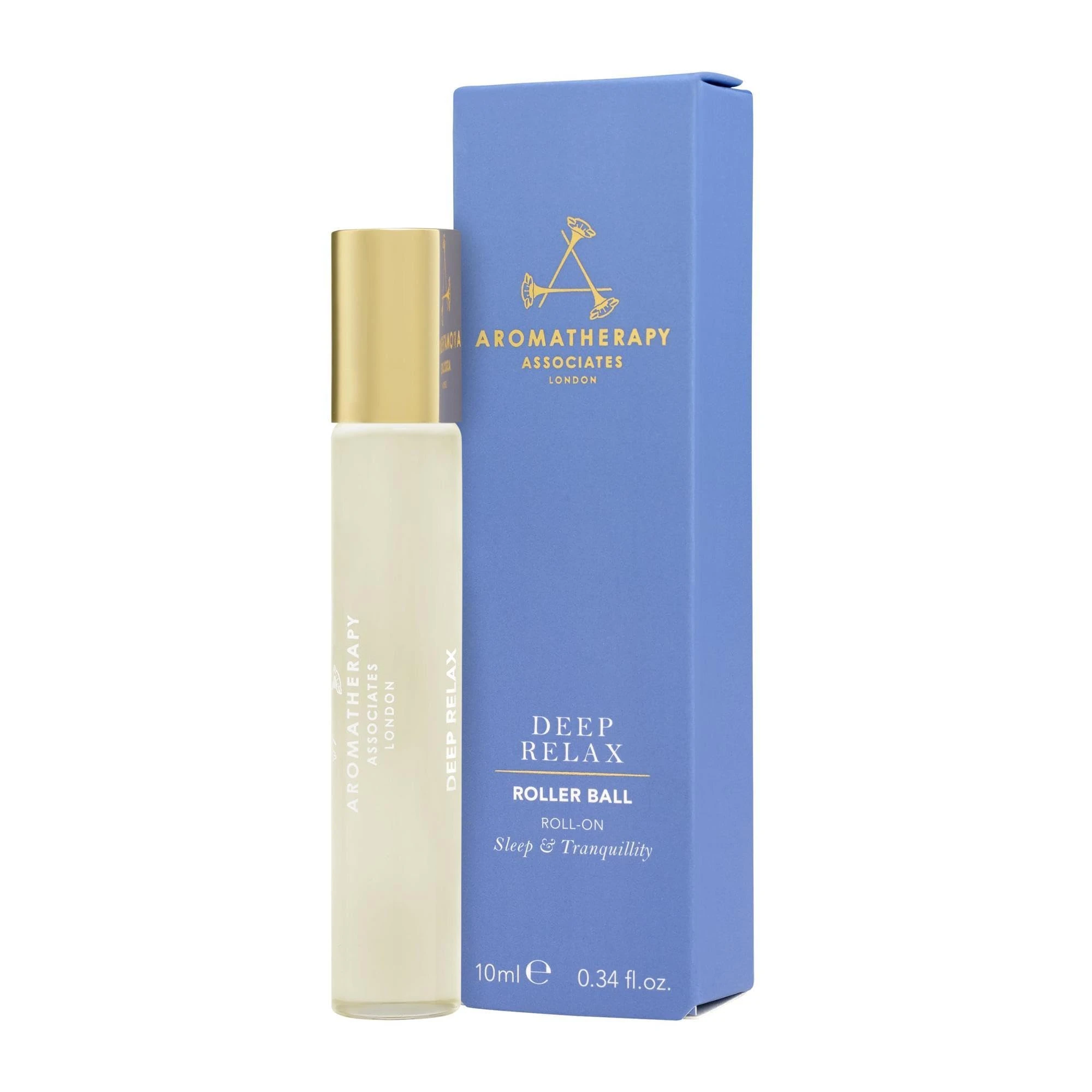 Aromatherapy Associates Deep Relax Roller Ball 10ml - 100% Natural, London Hand Crafted Roll On - Relaxing Vetivert, Calming Camomile & Grounding Sandalwood