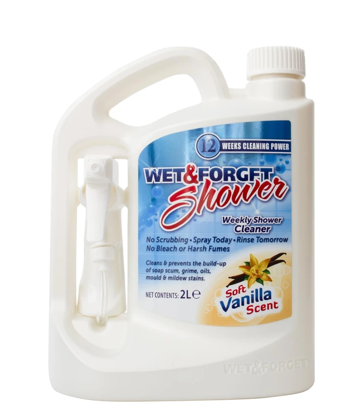 Wet & Forget Weekly Shower Cleaner, No Scrubbing Required, No Bleach Formula, Vanilla Scented, 2L