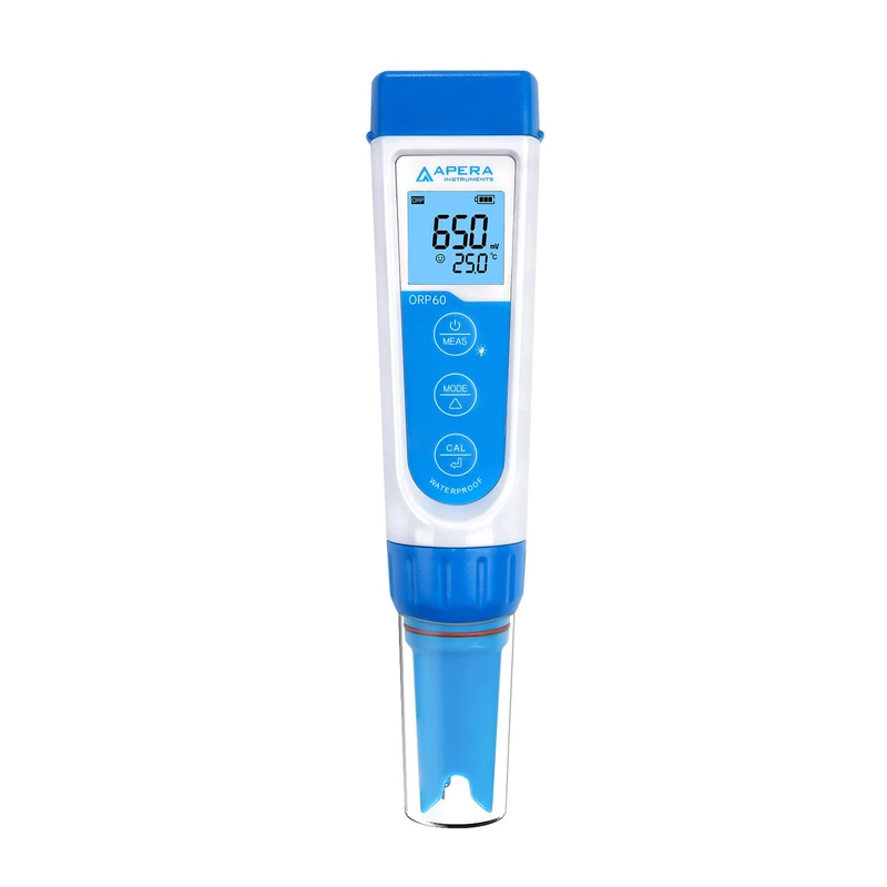 Apera Instruments ORP60 Premium ORP Meter, Pocket Tester, Replaceable Electrode, ±1mV/±0.2% Accuracy, ±1000 mV Range, ±0.5°C Temperature Sensor