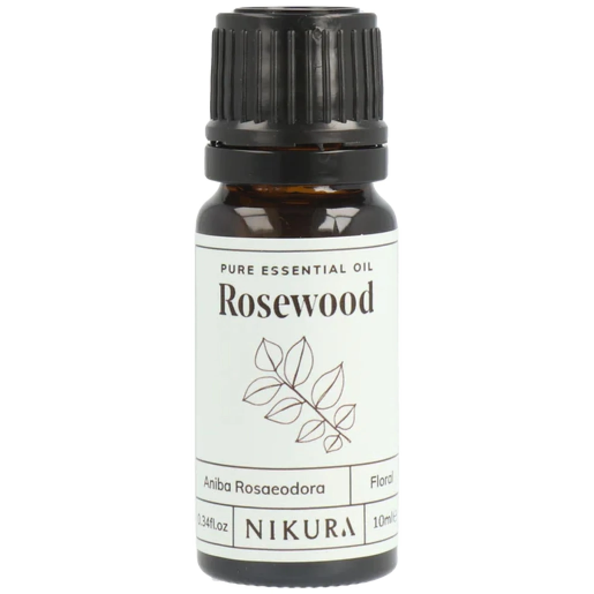 Nikura Rosewood Essential Oil - 10ml | 100% Pure Natural Oils | Perfect for Clean Home, Cleansing | Great for Self Care, Skin, Aromatherapy, Diffusers | Vegan & UK Made