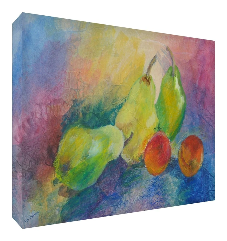Feel Good Art VJ-FRUITYTUTTY1216-15IT Fruit Basket Gallery Painting on Canvas, Original Stylized Mattress Artist Val Johnson 78 x 115 cm multi-coloured