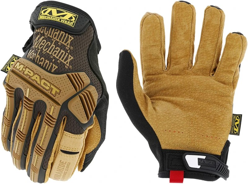 Mechanix Wear - Leather M-Pact Gloves (XX-Large, Black/Brown)