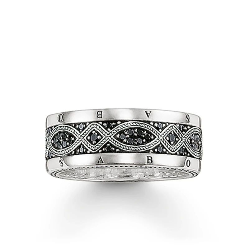 Thomas Sabo TR2006-051-11 Love Knot Band Ring, Sterling Silver, Cubic Zirconia