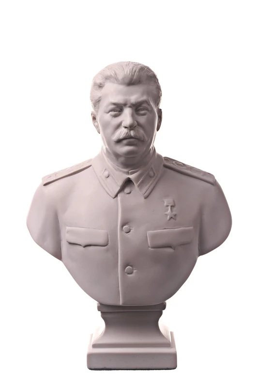 Soviet Russian USSR Leader Joseph Stalin Marble Bust Statue Sculpture 16 cm - Image 1