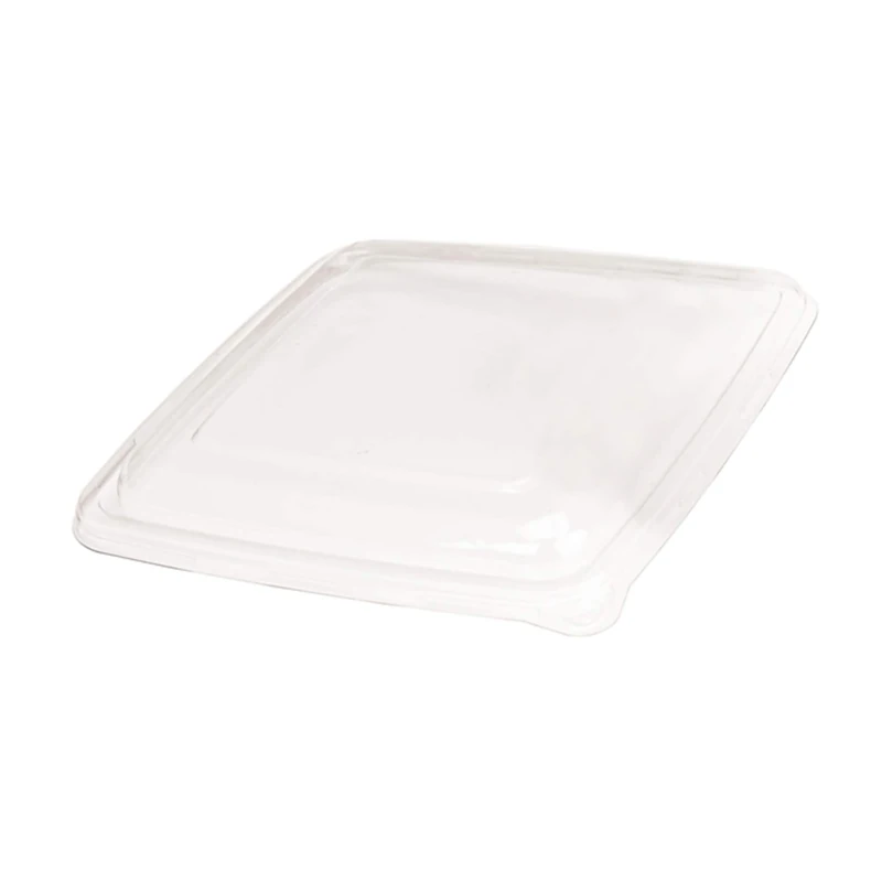 Clear Square Plastic Lid (Case of 50), PacknWood - Recyclable Tray Cover for (210APOP1000) Square Sugarcane Plates (9.2" x 9.2") PK210APOPL1000