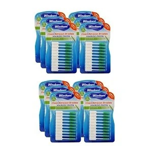 Wisdom Clean Between Interdental Green Brushes - Pack of 12, 240 Total