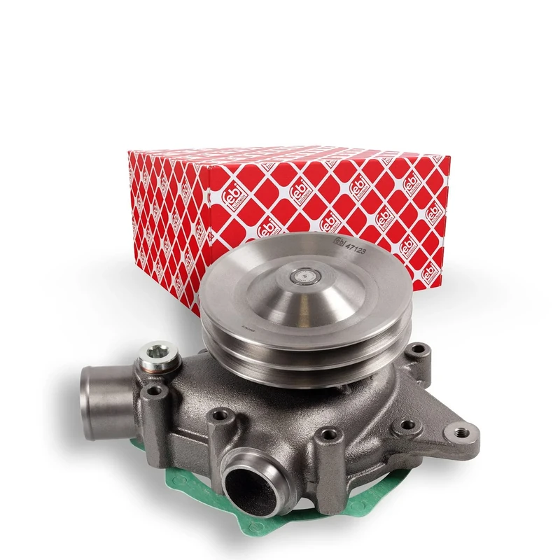 febi bilstein 47123 Water Pump with belt pulley and seals, pack of one