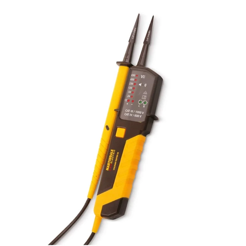 Martindale VT25 Two Pole Voltage and Continuity Tester, Yellow