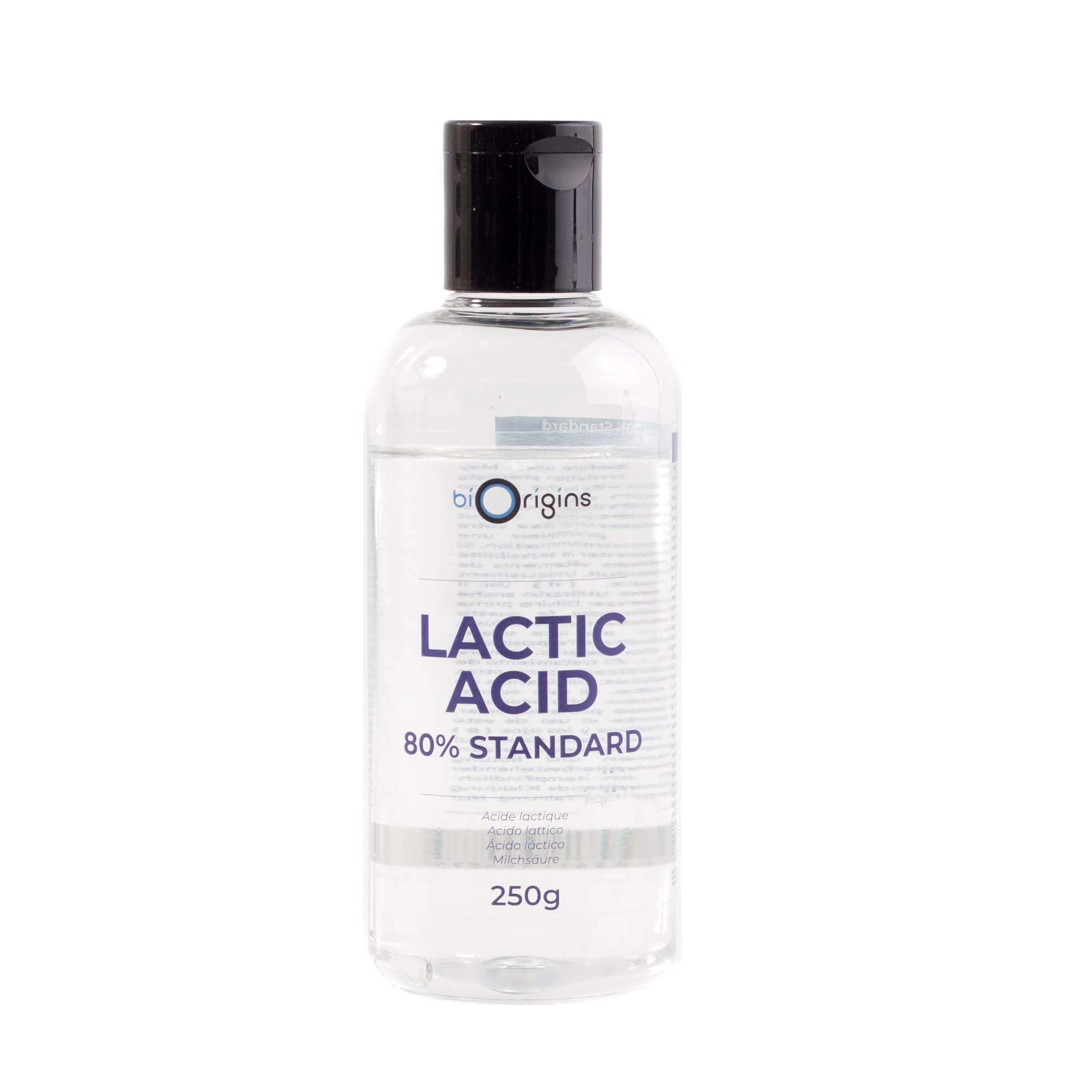 Mystic Moments | Lactic Acid 80% Standard | AHA Alpha Hydroxy Acid | Cosmetic Grade Liquid Exfoliant | Skin Peel & pH Adjuster | Dilute Before Use | INCI: Lactic Acid | 250g