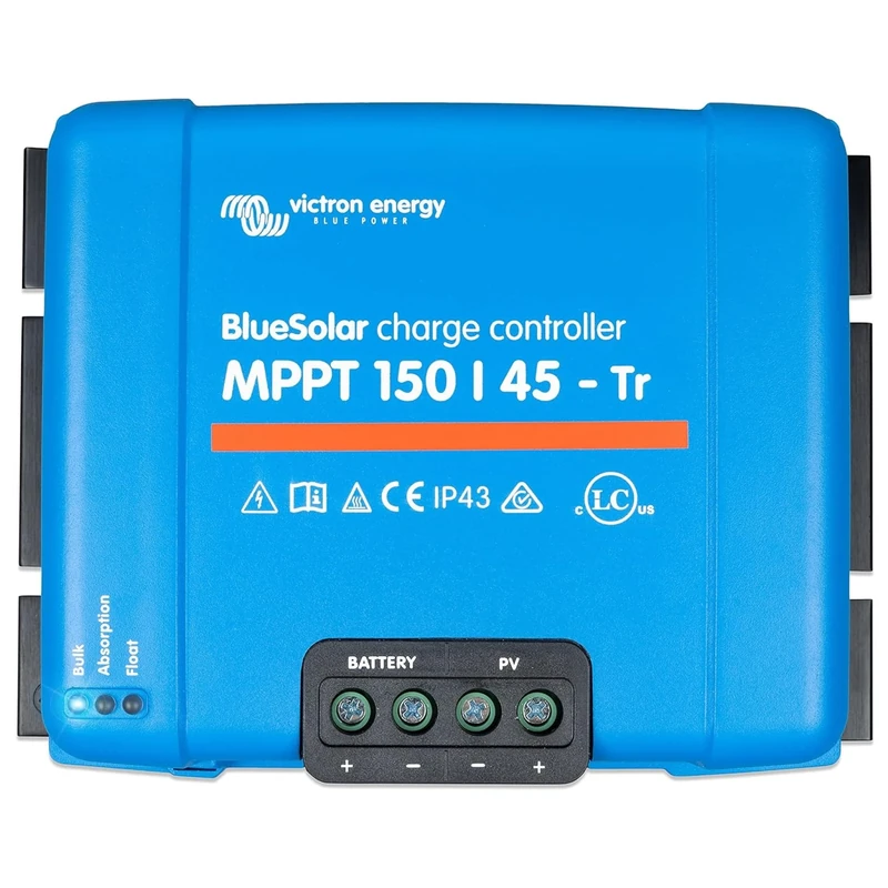 Victron Energy BlueSolar MPPT Tr Solar Charge Controller - MPPT Charge Controller for Solar Panels - 150V 45 amp 12/24/36/48-Volt