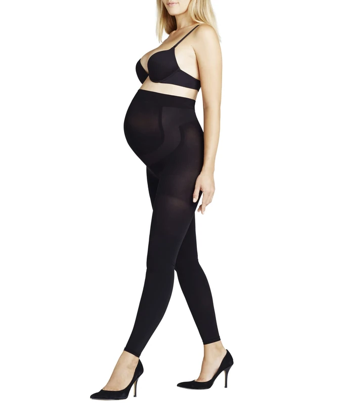 FALKE Women's 9 Months 80 DEN W Le Opaque for Pregnancy 1 Pair Leggings, Black 3009, S - Image 1