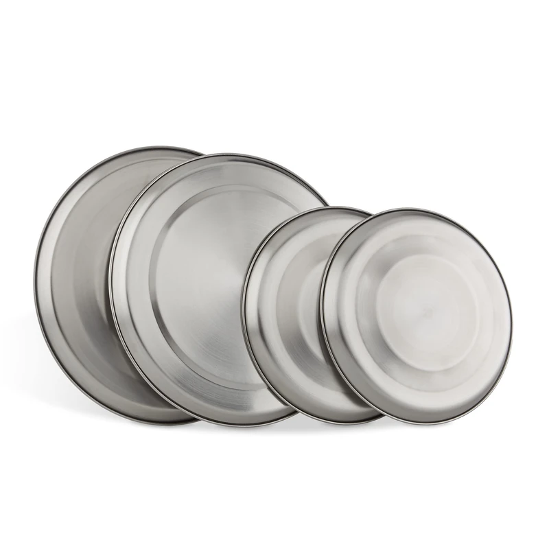 Relaxdays Stainless Steel Hob Protection Lids - Set of 4