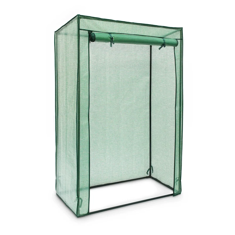 Relaxdays Tomato Greenhouse, with Slanted Roof, HxWxD: 150 x 100 x 50 cm, PE Material, for Plant Cultivation, Green