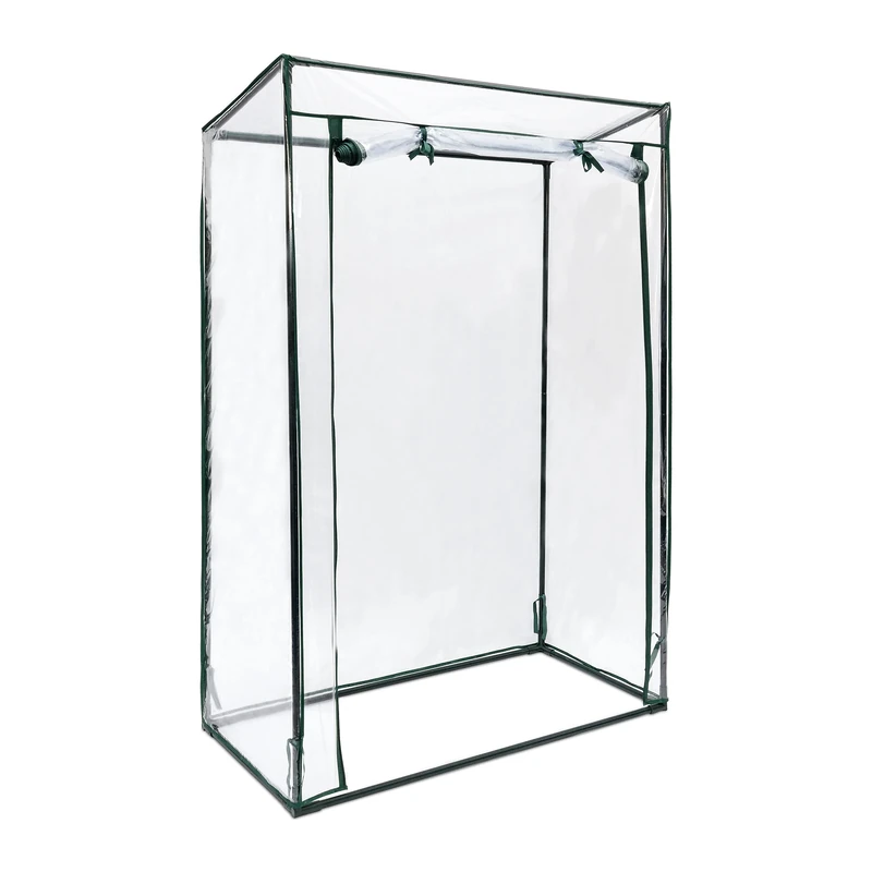 Relaxdays Tomato Greenhouse with Slanted Roof 150 x 100 x 50 cm Tomato House for Tomato Cultivation Growing as Cold Frame, Large Metal Tomato Tent and Grow House, Green, PVC