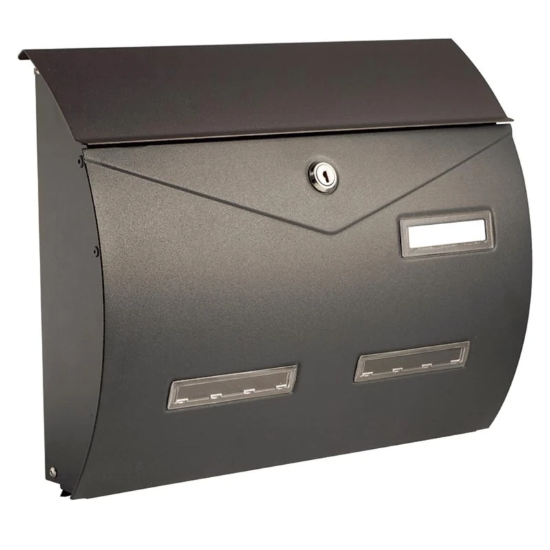 Alubox Mail Box Magazine Format 31.5 x 37.5 x 10.2 cm Postbox with Anti-Burglar System and Opening to Vasistas Outdoor Mailbox Rainproof Corrosion (Anthracite)
