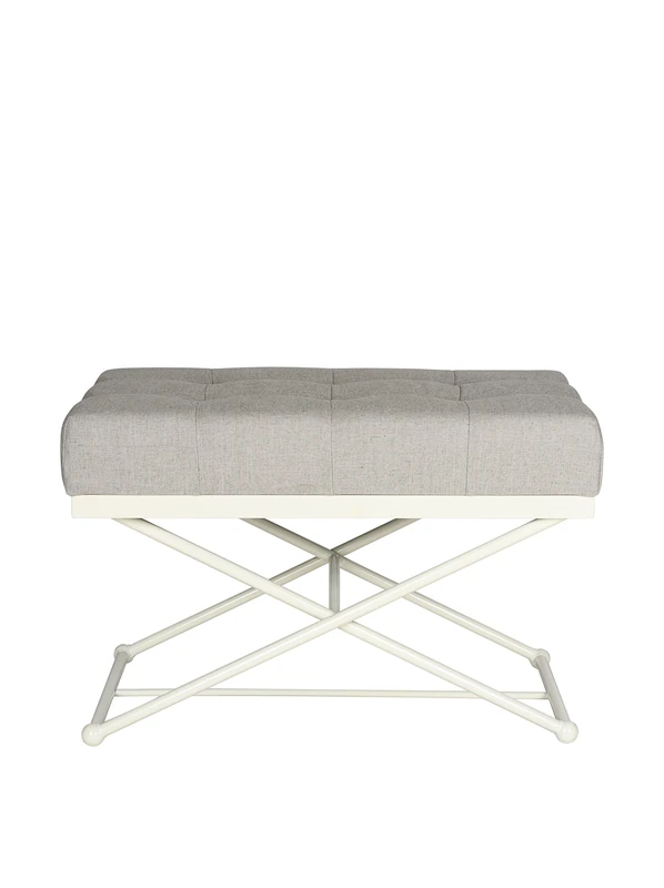 SAFAVIEH Modern Indoor Bench, in Light Grey and Cream, 83 X 53 X 55.88