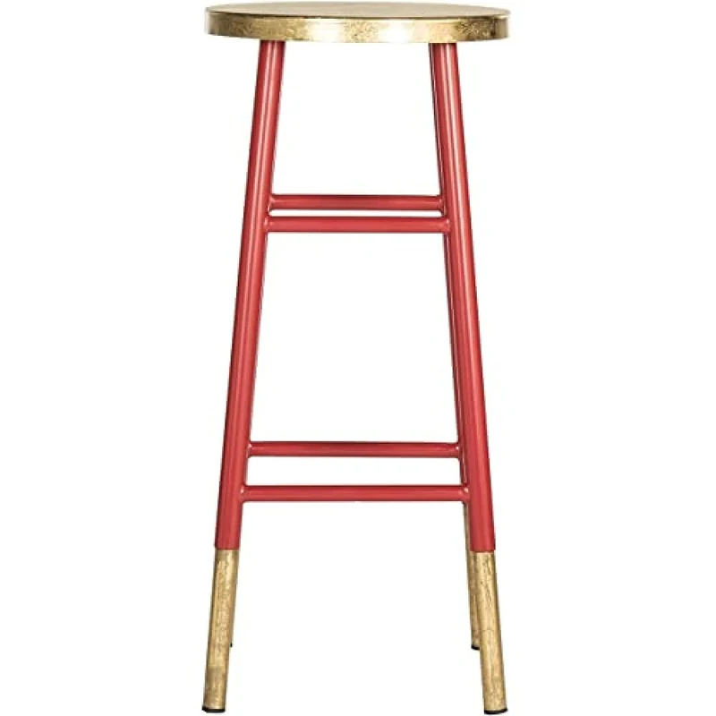 SAFAVIEH Glam Bar & Counter Stool, in Red and Gold